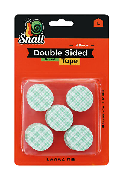 Lawazim Snail 20-Piece Round Double-Sided Mounting Tape Pads for Home and Office
