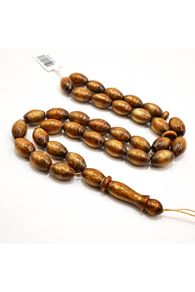 Generic Golden Yusr Rosary 33 Beads 9x14mm Gold Oval Prayer Beads 30g Natural...