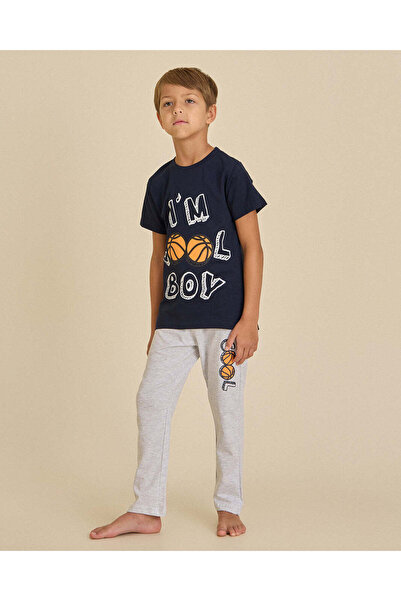 REDTAG Boys Navy And Grey 2 Piece Casual Set