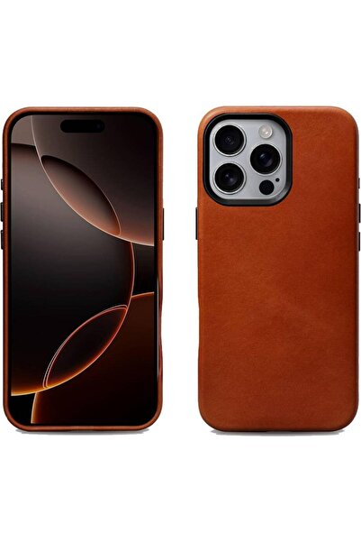 ICARER Θήκη iPhone 16 Pro Max Leather Back Case Δερμάτινη με MagSafe - Retro ...
