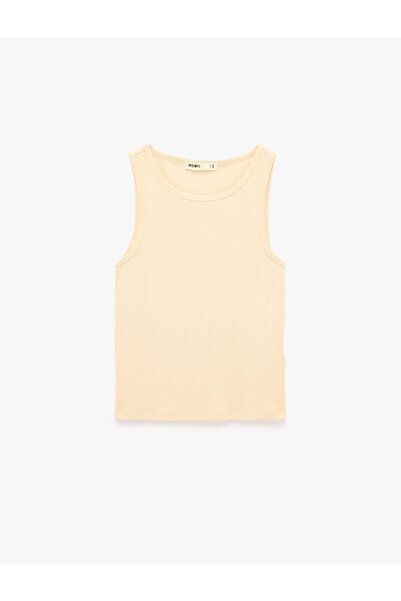 Koton Cotton Crew Neck Ribbed Undershirt Blouse