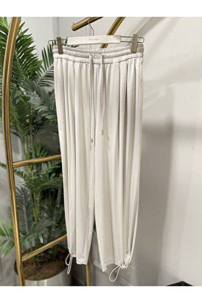 2K 26084 Beige Trousers with Rubber Cuffs