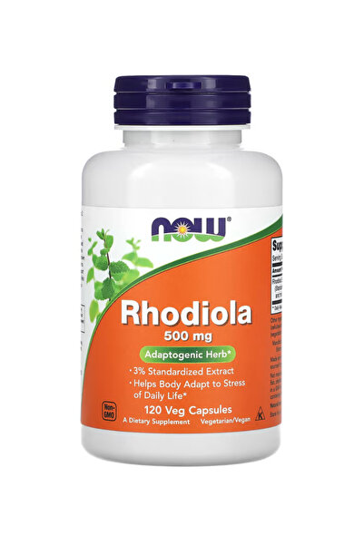Now Foods Herbal, Rhodiola 500 mg, Helps Body Adapt to Stress of Daily Life A...