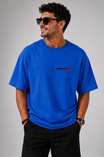 FECCY Premium Paris Printed Oversize Men's T-Shirt Cotton Oversize T-Shirt