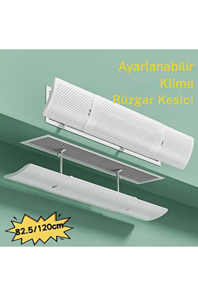 DigitalBazaar Ayarlanabilir Klima Rüzgar Deflektörü Duvar Tipi Klima Hava Yön...