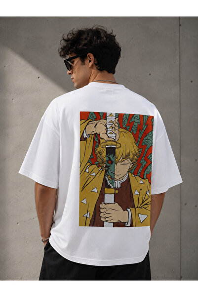 Nulivez Demon Slayer Zenitsu Printed Oversized Unisex T-Shirt – Anime Themed ...