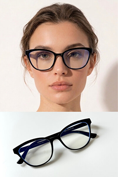 LUNE EYEWEAR KATIE CAT EYE MAVİ IŞIK KORUMALI ŞEFFAF GÖZLÜK