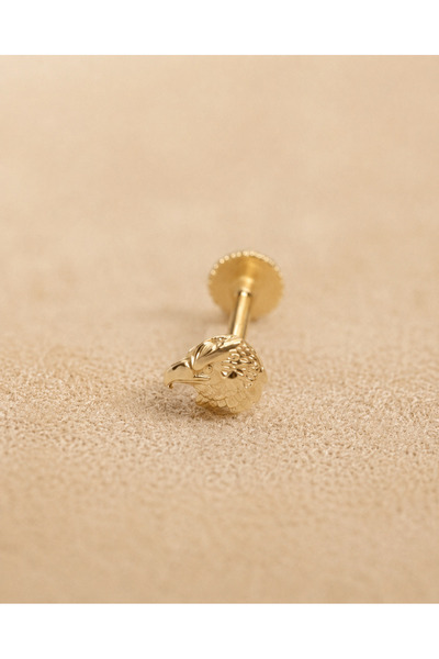 Sarezza 14 Ayar Altın Kartal Figürlü Tragus Piercing Küpe