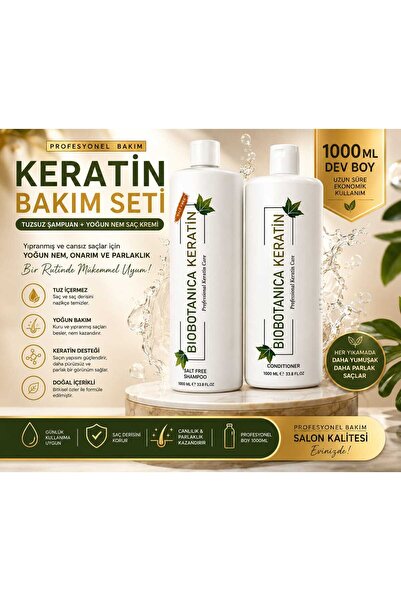 Biobotanica Tuzsuz - Salt Free Tüm Saçlar Için Şampuan 1000 ml / Keratin Saç ...