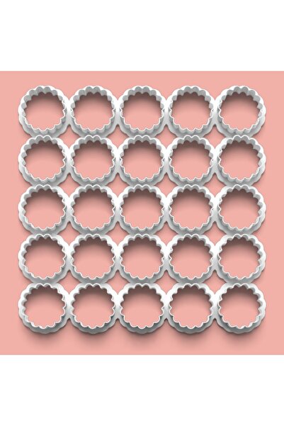 AKTASTORE Multi Dough Cutter Serrated Round Model Cookie and Sugar Dough Mult...