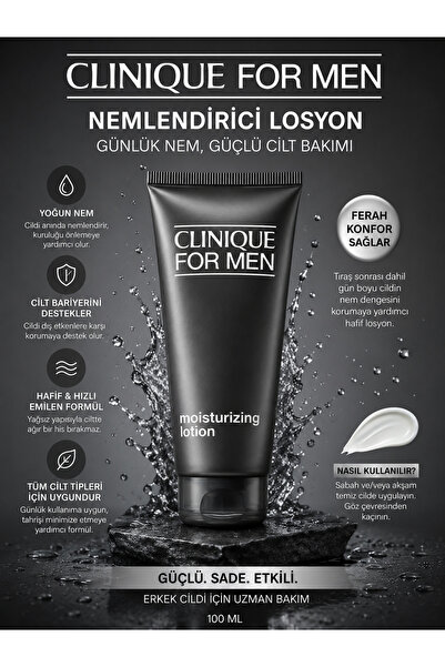 Clinique For Men 100 ml - Intensive Moisturizer for Men's Skin - Care Lotion ...