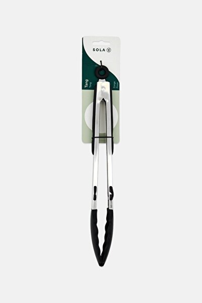 SOLA Stainless Steel Tongs, Black