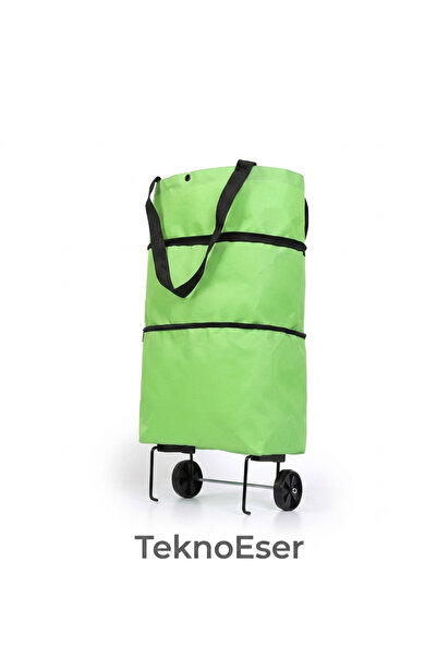 TeknoEser Büyük Kapasiteli Alışveriş Çantası Katlanabilir Dayanıklı Market To...