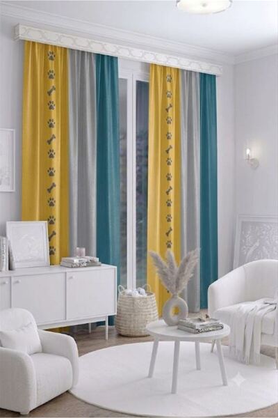 EFSANE PET Baby Kids Room Background Curtain 140X260 cm 2 Wings Cute Patterne...