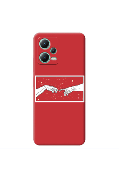 Other Xiaomi Redmi Note 12 Pro 5G Touch Red Colored Silicone TPU Θήκη