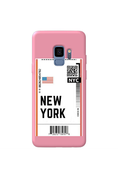 Other Samsung S9 Plus New York NYC Pink Colored Silicone TPU Θήκη