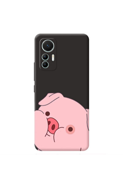 Other Xiaomi Mi 12 Lite Piggy 2 Black Colored Silicone TPU Θήκη