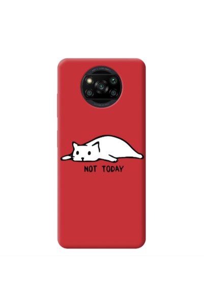 Other Xiaomi Poco X3 /X3 Pro Not Today Red Colored Silicone TPU Θήκη