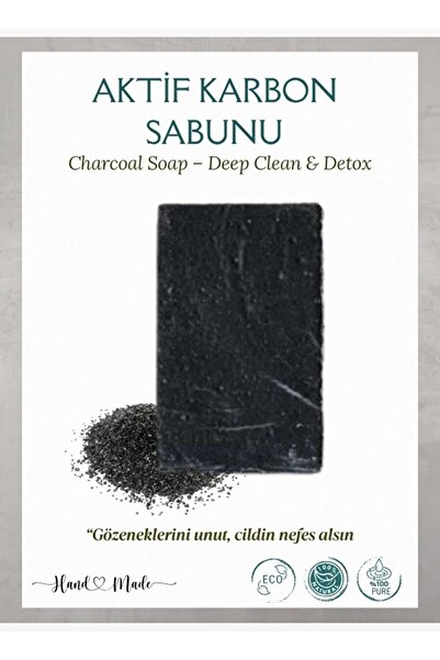minia bahçe Lavender & Tea Tree Extract Activated Carbon Soap – Handmade & Na...