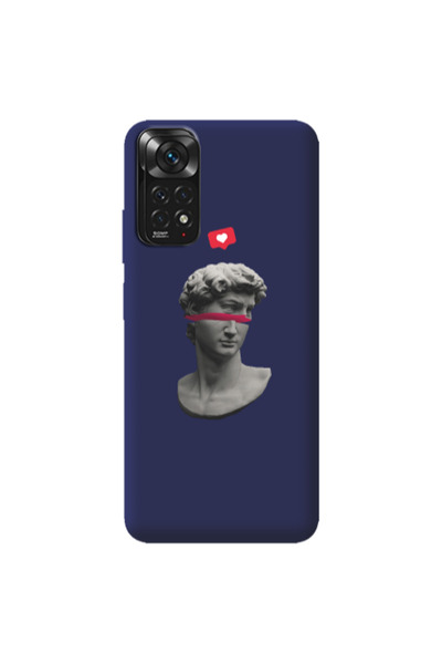 Other Xiaomi Redmi Note 11 4G Half statue Dark blue Colored Silicone TPU Θήκη