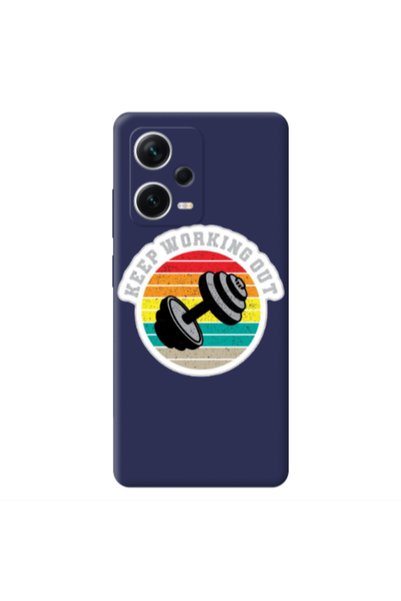 Other Xiaomi Poco X5 Keep working out Dark blue Colored Silicone TPU Θήκη