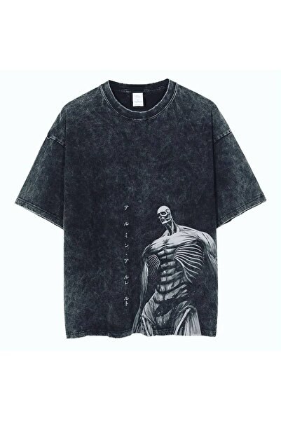 JANTIL MODA Vintage Washed Unisex Oversize Graphic Printed T-Shirt ⚡