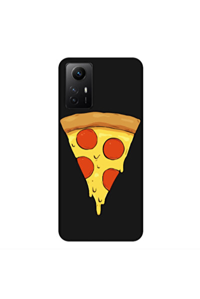 Other Xiaomi Redmi Note 12s Pizza Slice Black Colored Silicone TPU Θήκη