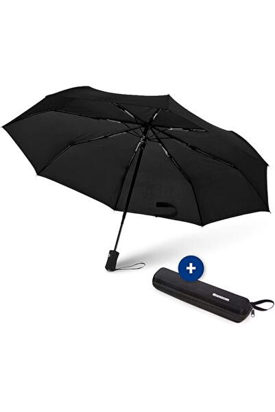 SWISSONA Umbrelă, rezistentă la vânt, compactă, cu deschidere și închidere pr...