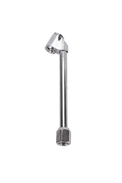 Lawazim Dual Head Tire Air Chuck with Steel Handle, Closed Flow and Quick-Rel...