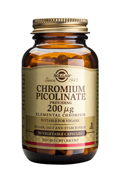 Solgar Chromium Picolinate 200ug 90cps Vegetale (Picolinat de Crom)