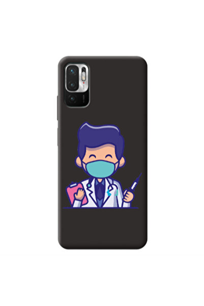 Other Xiaomi Redmi Note 10 Pro 5G Specialist Doctor Black Colored Silicone TP...