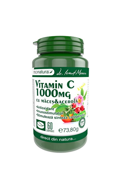 MEDICA Vitamina C 1000mg cu Macese si Acerola (Aroma de Lamaie) 60cpr