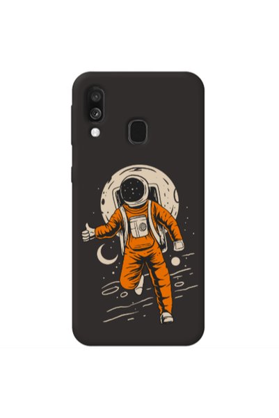 Other Samsung A40 Hitchhike Black Colored Silicone TPU Θήκη