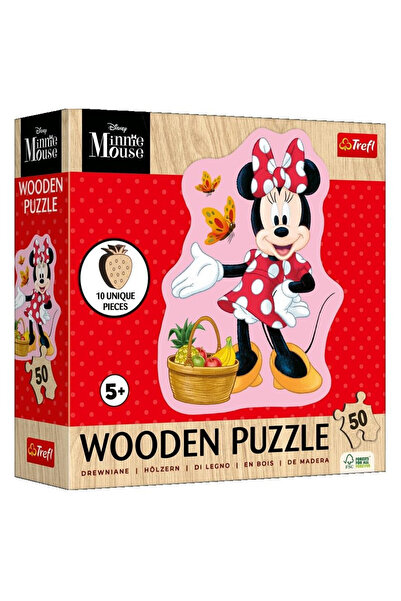 Trefl Puzzle din Lemn 50 buc. Minnie cea Vesela de la - Puzzle Creativ pentru...