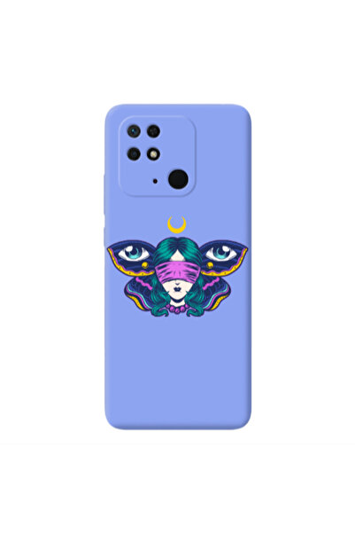 Other Xiaomi Redmi 10C Eye in my ear Light Purple Colored Silicone TPU Θήκη