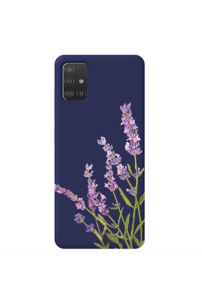 Other Samsung A71 Flowers 8 Dark blue Colored Silicone TPU Θήκη