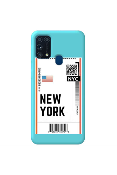 Other Samsung M31 New York NYC Turquoise Colored Silicone TPU Θήκη