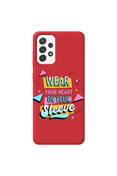 Other Samsung A13 4G Wear Your Heart Red Colored Silicone TPU Θήκη