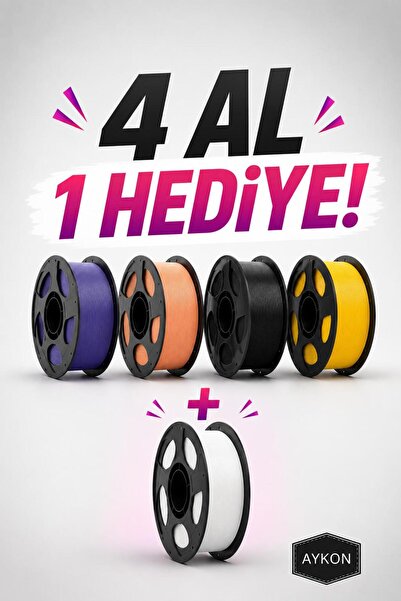 Anycubic PLA Filament 4 Adet + 1 Hediye ( Renkler Temsilidir)