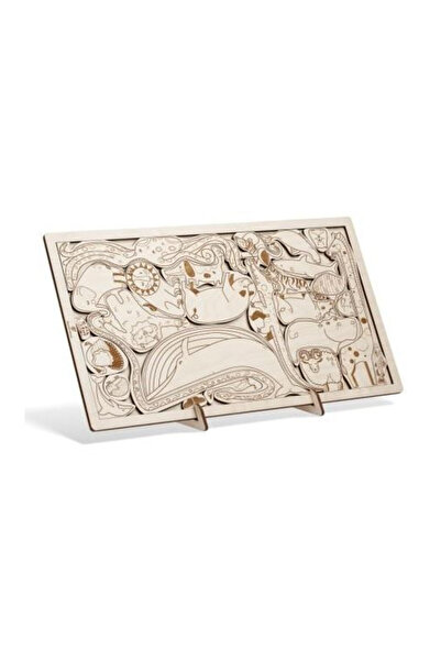 OEM Figurina Sounds Wood puzzle educativ alfabet zoo multicolor 28 piese