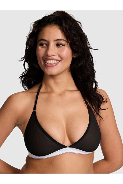 PINK Logolu Tül Halter Üçgen Bralet