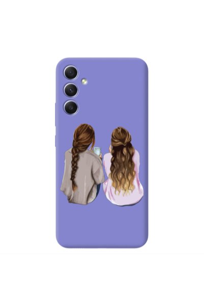 Other Samsung A34 Friends Purple Colored Silicone TPU Θήκη