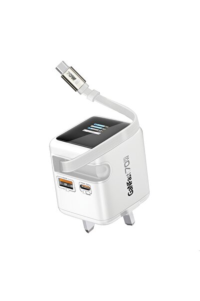 Generic Promate Cubix-r70 70w Ganfast Charger With Retractable 80cm Usb-c Cab...