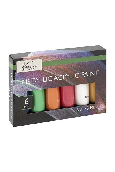 Nassau Set de 6 culori acrilice metalice 75ml Art Sensations AR0757/GE