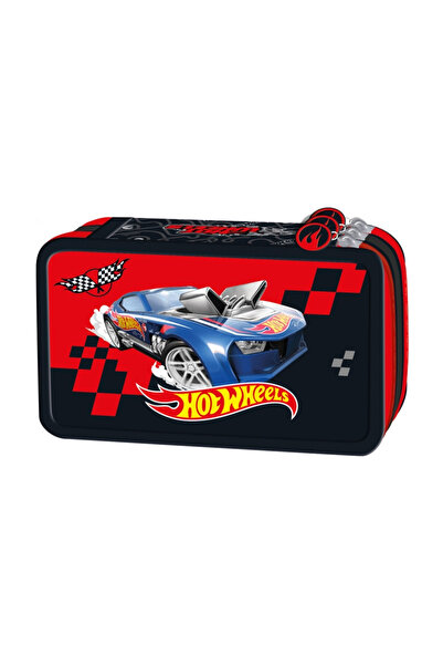 MC Micostore Penar echipat Hot Wheels, 3 fermoare, rosu cu negru, 651472