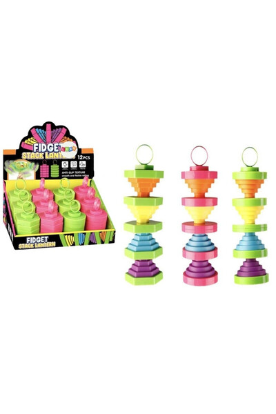 OEM Jucarie senzoriala antistres Leantoys Fidget Stack Lantern, pliabila, cu ...