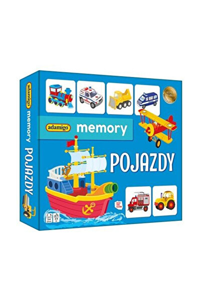 OEM Joc de Memorie Adamigo: Vehicule pentru copii 3+ ani, 48 de jetoane educa...