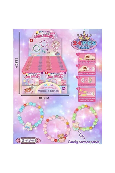 OEM Set Merkpol Candy Cartoon pentru crearea de bijuterii 24 bucăți