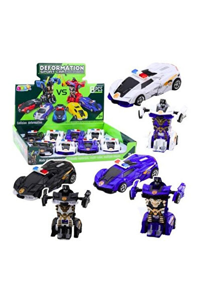OEM Auto-Robot Polițist 2 în 1 Leantoys - Vehicul Sportiv cu Funcție de Trans...