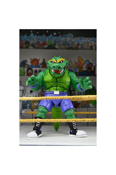 OEM Figurina Leatherhead 18 cm, TMNT, multicolor, set cu accesorii